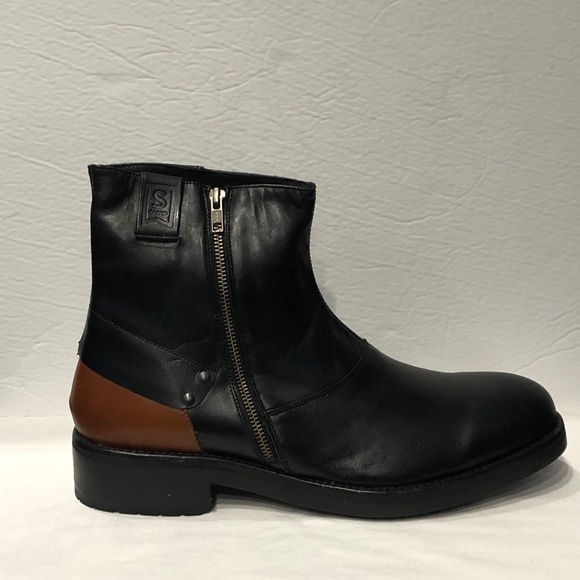 Sabatter boot black size zipper premium leather 13 - Picture 2 of 5